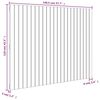 vidaXL Wandhoofdbord 146,5x3x110 cm massief grenenhout zwart