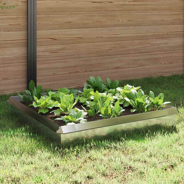 vidaXL Slakkenhekken 8 pcs Zilver Roestvrij staal