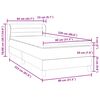 vidaXL Boxspring met matras fluweel roze 80x220 cm
