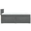 vidaXL Boxspring met matras stof donkergrijs 80x200 cm