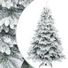 vidaXL Kunst Kerstboom met Geveerde Takken, Sneeuw Bedekt Wit 240 cm