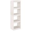 vidaXL Boekenkast/kamerscherm 40x30x135,5 cm grenenhout wit