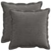 vidaXL Kussensloop 2 st HOUTEN Donkergrijs 30 x 30 cm corduroy