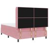 vidaXL Boxspringbed met matras Roze 140 x 190 cm Fluweel