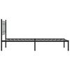 vidaXL Bedframe met hoofdbord metaal zwart 90x200 cm