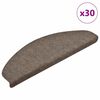vidaXL Trapmatten Zelfklevend 30 stuks 65x21x4 cm Beige Halfrond Groot
