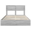 vidaXL Opslag bed met lade Grijs Sonoma 140 x 200 cm Bewerkt hout