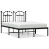 vidaXL Bedframe met hoofdbord metaal zwart 120x200 cm