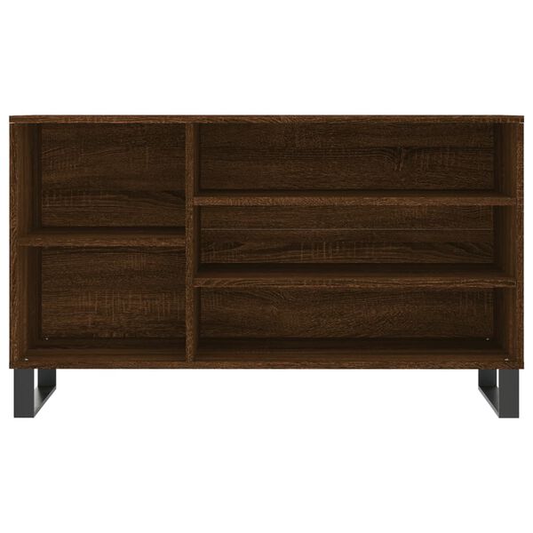 vidaXL Schoenenkast 102x36x60 cm bewerkt hout bruin eikenkleur