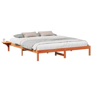 vidaXL Bedframe Wasbruin 180 x 200 cm Massief grenenhout