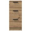 vidaXL Dressoirs 2 st 30x30x70 cm bewerkt hout artisanaal eikenkleur