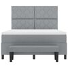 vidaXL Boxspringbed met matras Lichtgrijs 160 x 200 cm Stof