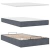 vidaXL Bed poef met matras en LED's 120x190 cm fluweel donkergrijs