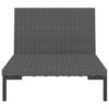 vidaXL Tuinbank met kussens halfrond poly rattan