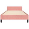 vidaXL Bedframe met hoofdeinde fluweel roze 80x200 cm
