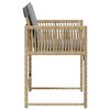vidaXL Tuinstoelen 4 st met kussens poly rattan gemengd beige