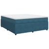 vidaXL Boxspring met matras fluweel donkerblauw 180x200 cm
