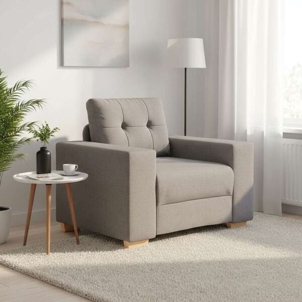 vidaXL Sofastoel Taupe 100x78x80 cm Stof