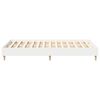 vidaXL Bedframe zonder matras 135x190 cm spaanplaat wit
