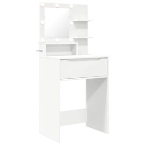 vidaXL Slaapkamer Kaptafels Wit 80 x 39,6 x 135 cm Bewerkt hout