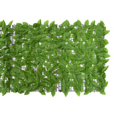 vidaXL Balkonscherm met groene bladeren 200x75 cm