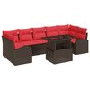 vidaXL Tuin Sofa Set 8 st Bruin Poly Rattan
