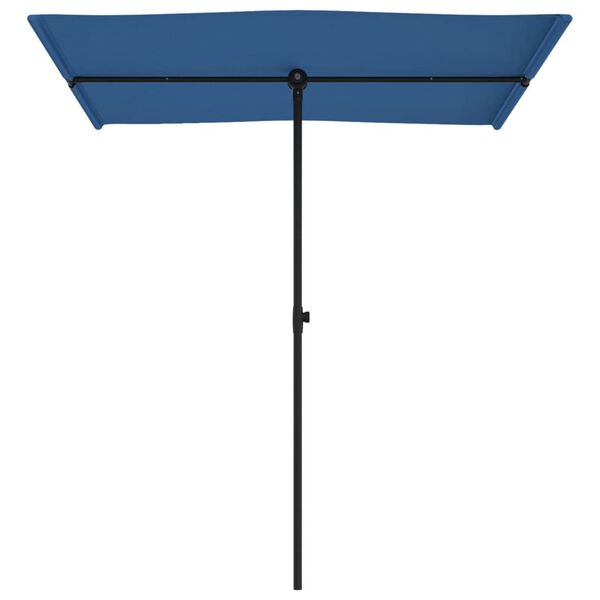 vidaXL Parasol met aluminium paal 180x110 cm azuurblauw