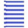 vidaXL Balkonscherm 75x300 cm HDPE blauw en wit