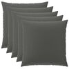 vidaXL Kussensloop 6 pcs HEERLEN Antraciet 80 x 80 cm Polyester
