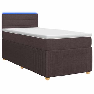 vidaXL Boxspringbed met matras Donkerbruin 80 x 200 cm Stof