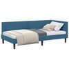 vidaXL Hoekbedframe met hoofdeinde Blauw 80 cm x 200 cm Fluweel