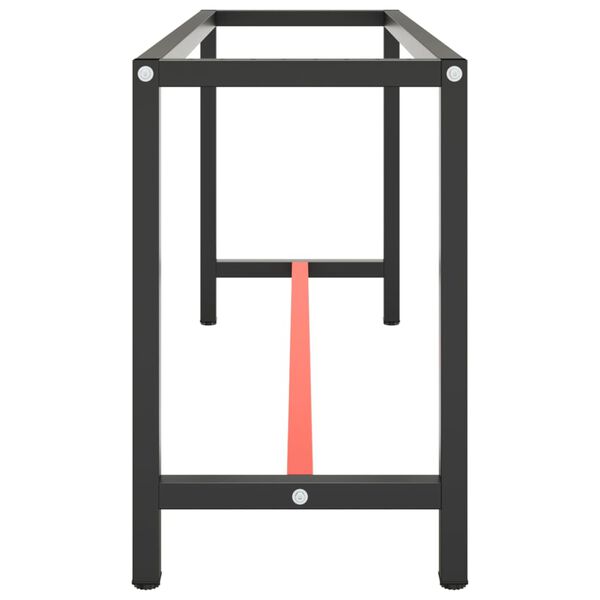 vidaXL Werkbankframe 170x50x79 cm metaal matzwart en matrood