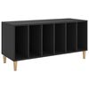 vidaXL Platenkast 100x38x48 cm bewerkt hout zwart