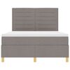 vidaXL Boxspringbed met matras met hoofdeinde Taupe 140 x 200 cm Stof