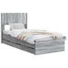 vidaXL Bedframe met opbergruimte en hoofdbord Grijs sonoma 75 x 190 cm