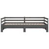 vidaXL Slaapbank uitschuifbaar massief grenenhout grijs 2x(90x200) cm