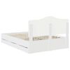 vidaXL Bedframe met lade met opslag Wit 160 x 200 cm Ingenieurshout