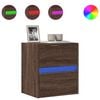 vidaXL Tv-wandmeubel met LED-verlichting 41x31x45 cm bruin eikenkleur
