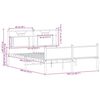 vidaXL Bedframe zonder matras bewerkt hout bruin eikenkleur 137x190 cm