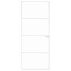 vidaXL Binnendeur 83x201,5 cm gehard glas en aluminium smal wit
