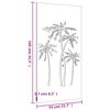 vidaXL Wanddecoratie tuin palmboomontwerp 105x55 cm cortenstaal
