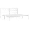 vidaXL Bedframe met hoofdbord metaal wit 183x213 cm