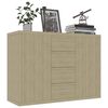 vidaXL Dressoir 88x30x65 cm bewerkt hout sonoma eikenkleurig