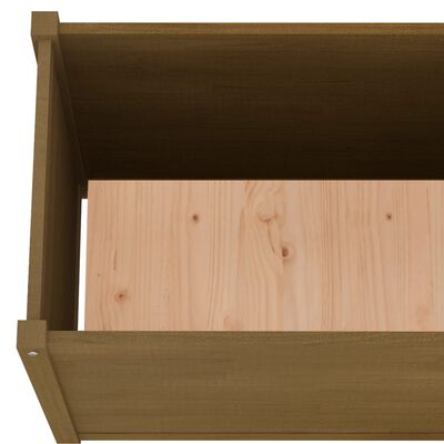 vidaXL Plantenbak 100x50x70 cm massief grenenhout honingbruin