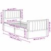vidaXL Bedframe Bruin en lichtgrijs 75 x 190 cm Massief grenenhout