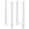 vidaXL Bartafelpoten 2 st 60x(100-101) cm staal wit