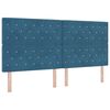 vidaXL Boxspringbed met matras Blauw 200 x 200 cm Fluweel