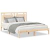 vidaXL Bedframe extra lang zonder matras massief hout 140x210 cm