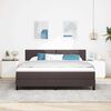 vidaXL Boxspringbed met matras Donkerbruin 180 x 200 cm Stof