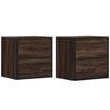 vidaXL Nachtkastjes 2st wandgemonteerd 40x31x39,5cm bruin eikenkleurig